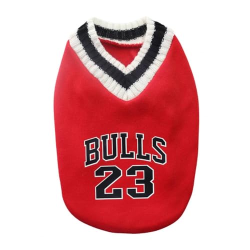 Haustierkleidung Haustier-Sweatshirt, stilvolles zweibeiniges Hunde-Welpen-Pullover-Kostüm, verdickter Hunde-Pullover, Haustier-Hundekleidung(Red,2XL) von YATINGZHANG