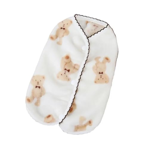 Haustierkleidung Haustierweste, Strickjacke, Winter, warme Hundekleidung, atmungsaktive Welpenjacke for kleine Hunde, Mantelkostüm(Style A (Beige),XL) von YATINGZHANG