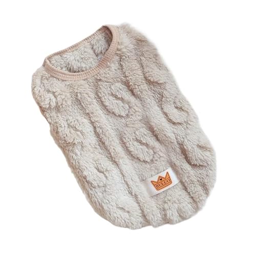 Haustierkleidung Herbst Winter Hund Kleidung Haustier Warme Weste Weiche Solide Kleine Mantel Katze Kostüm(Apricot,L) von YATINGZHANG