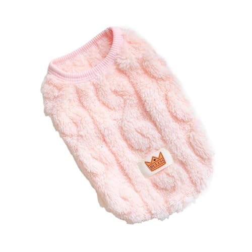 Haustierkleidung Herbst Winter Hund Kleidung Haustier Warme Weste Weiche Solide Kleine Mantel Katze Kostüm(Pink,XS) von YATINGZHANG