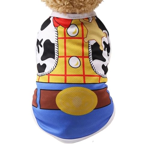 Haustierkleidung Hunde-Shirts, Sommer, atmungsaktiv, Welpenkleidung, niedliche ärmellose Haustier-T-Shirts, Hundekleidung for Haustierkleidung(B,S) von YATINGZHANG