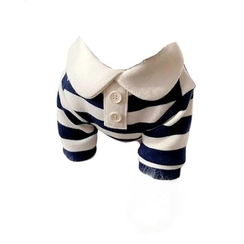 Haustierkleidung Hundekleidung Sommer gestreiftes Haustier-T-Shirt Hundekostüm Weicher Pulloveranzug for Hundewelpen(Blue,XS) von YATINGZHANG