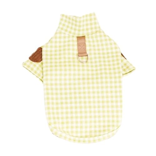Haustierkleidung Mode Hund Kleidung Niedlichen Kariertes Hemd Frühling Welpen Kostüm Warme Weiche Katze Shirt Haustier Pullover(Light Green,XXL) von YATINGZHANG