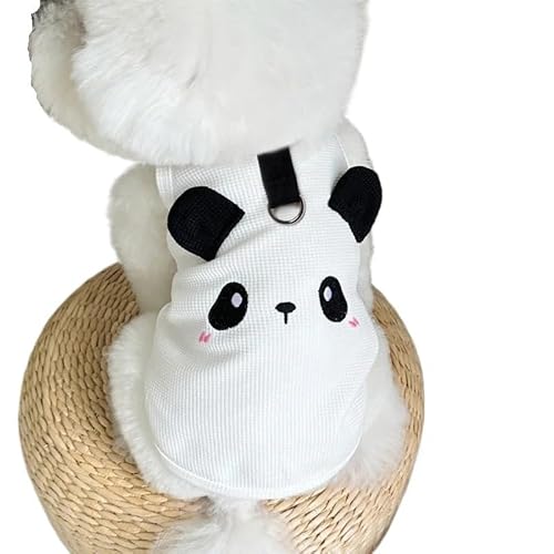 Haustierkleidung Sommer Hundekleidung for kleine Hunde, dünne süße Hundeweste, Welpenkleidung, atmungsaktive Kleidung, Katzenweste, Heimtierbedarf(White,L) von YATINGZHANG