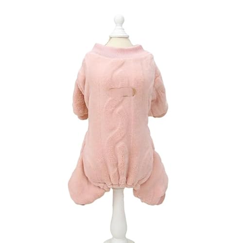 Haustierkleidung Warmer Hundeoverall-Pyjama for kleine und mittelgroße Hunde(Pink,S) von YATINGZHANG