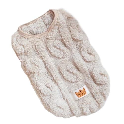 Haustierkleidung Weiche Hundekleidung, Winterweste for kleine Hunde, modische Welpenkostüme, süße Katzenweste, Sweatshirt, Haustierbekleidung(Apricot,S) von YATINGZHANG