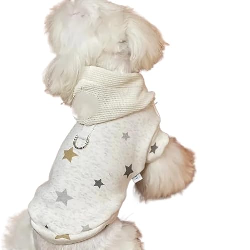 Haustierkleidung Winter-Hundemantel, Haustier-Kapuzenpullover, niedlicher Sternpullover, lässige Kleidung for kleine Hunde(XS) von YATINGZHANG