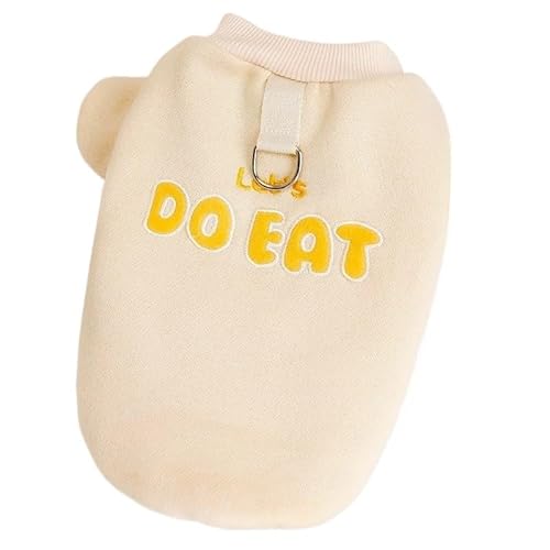 Haustierkleidung Winter Warme Haustier Hund Kleidung Brief Drucken Hoodies Weiche Welpen Kostüm Mode Katze Sweatshirt Pet(Apricot,XXL) von YATINGZHANG