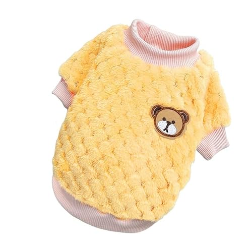 Haustierkleidung Winter Warme Haustier Hund Kleidung Weiche Und for Kleine Mittlere Hunde Kostüm Mantel(Yellow,XL) von YATINGZHANG