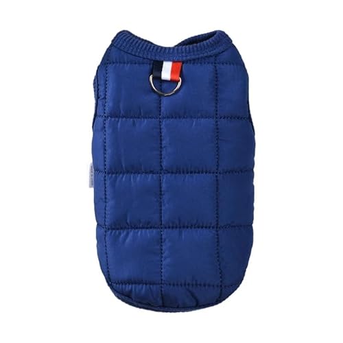 Haustierkleidung Winter Warme Hundekleidung Winddicht Hundemantel Jacke Haustiere Kleidung for Kleine Hunde Gepolsterte Heimtierbedarf(Blue,M) von YATINGZHANG