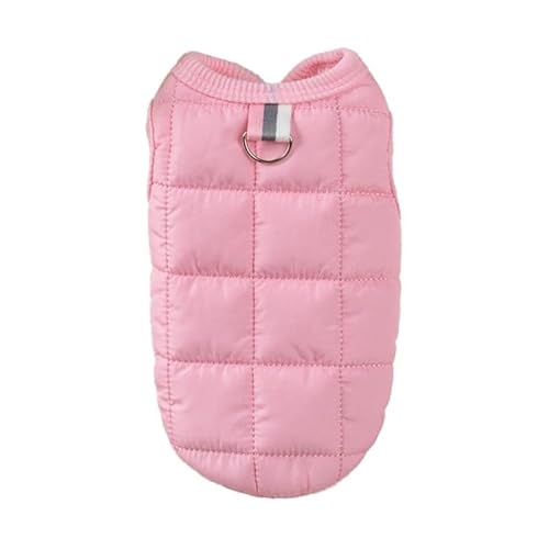 Haustierkleidung Winter Warme Hundekleidung Winddicht Hundemantel Jacke Haustiere Kleidung for Kleine Hunde Gepolsterte Heimtierbedarf(Pink,M) von YATINGZHANG