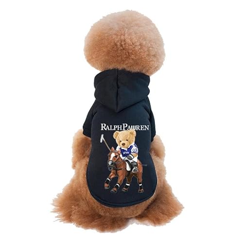 Haustierkleidung Winter warme Haustier Hund Kleidung süße Bär Hunde Hoodies for Welpen kleine mittelgroße(Noir,S) von YATINGZHANG