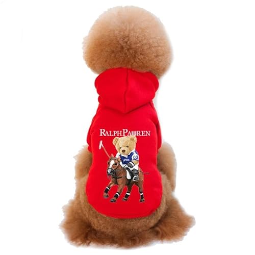 Haustierkleidung Winter warme Haustier Hund Kleidung süße Bär Hunde Hoodies for Welpen kleine mittelgroße(Red,XXL) von YATINGZHANG
