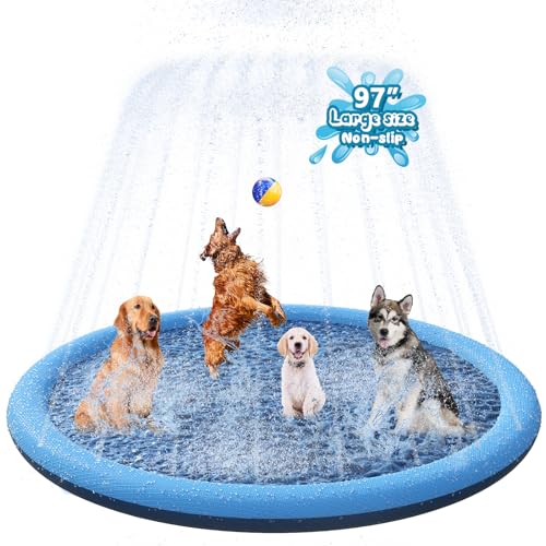 YAUNGEL Hundepool, 246 cm, Planschbecken für Große & Kleine Hunde, 0.55mm Verdickt Anti-Rutsch Matte Faltbarer Langlebig Splash Pad für Sommer, Garten YAUNGEL Hundepool, 246 cm, Planschbecken für Große & Kleine Hunde, 0.55mm Verdickt Anti-Rutsch Matte Faltbarer Langlebig Splash Pad für Sommer, Garten von YAUNGEL