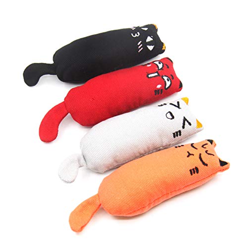 YAVO-EU 4 Stücke Katzenminze Interaktives Spielzeug - Haustiere Kissen Kauen Set für Katze/Kitty/Kätzchen YAVO-EU 4 Stücke Katzenminze Interaktives Spielzeug - Haustiere Kissen Kauen Set für Katze/Kitty/Kätzchen von YAVO-EU