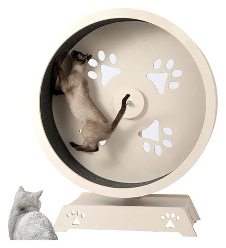 Katzenlaufband，Katzenlaufrad， Großes Katzen-Riesenrad – for Katzen Aller Größen, mit Sisal überzogenes Katzenlaufrad – Drehen, Kratzen von YAYREC