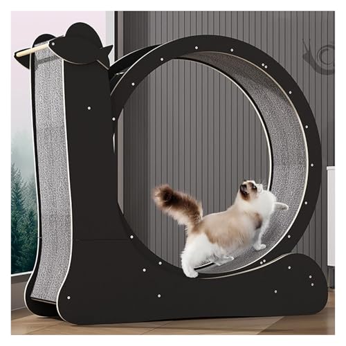 Katzenlaufband，Katzenlaufrad， Laufrad zur Gewichtsreduktion for Katzen mit Kratzbrett, Laufrad for Katzen im Innenbereich, geräuschloser Drehsport for Katzen von YAYREC