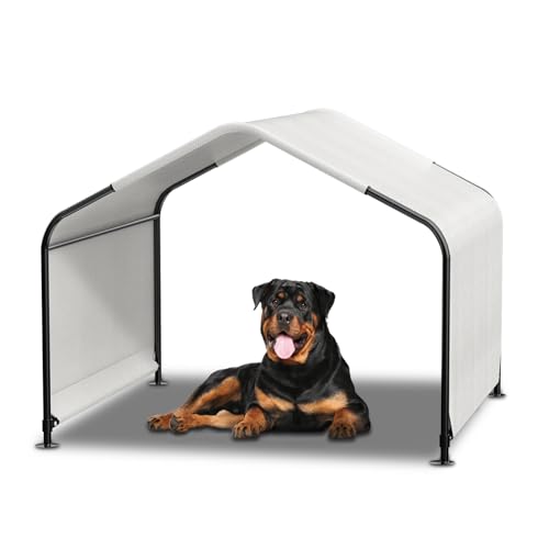 YAZ&OUZ Hundehütte für den Außenbereich, große Rassen, Hundeschatten für draußen, 120 x 100 x 90 cm, wetterfest und schneefest, mit stabilem Stahlrahmen und Bodennägeln für Hundezelt, Outdoor, YAZ&OUZ Hundehütte für den Außenbereich, große Rassen, Hundeschatten für draußen, 120 x 100 x 90 cm, wetterfest und schneefest, mit stabilem Stahlrahmen und Bodennägeln für Hundezelt, Outdoor, von YAZ&OUZ