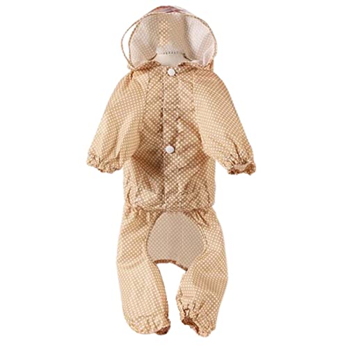 Hunderegenmäntel wasserdicht, Hunde-Regenmantel, wasserdicht, Winddicht, mit Kapuze an den Beinen, Mehrfarbig, mehrere Größen(Beige,3XL) von YBAAKZIIR
