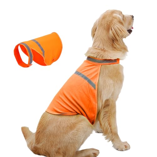 Hunde Sicherheitsweste, Warnweste Hund, Atmungsaktive Stoffe, Hohe Sichtbarkeit für Outdoor-Aktivitäten Tag und Nacht, Halten Sie Ihren Hund Sicher Sichtbar von Autos Jagd Unfälle (S, stück, 2) von YCBTREE