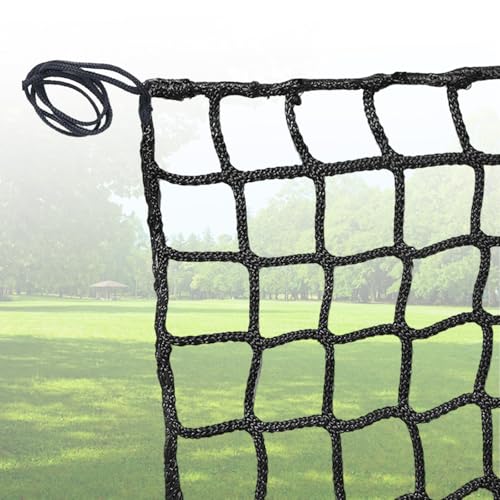 YCBTREE Sicherheitsnetz für Kinder & Haustiere, Katzennetz Balkon Polyester knotenlos, Schutznetz für Treppe Geländer Hochbett, Rausfallschutz Netz, Wetterfest UV-Beständig, Schwarz (1.5×5 m) von YCBTREE
