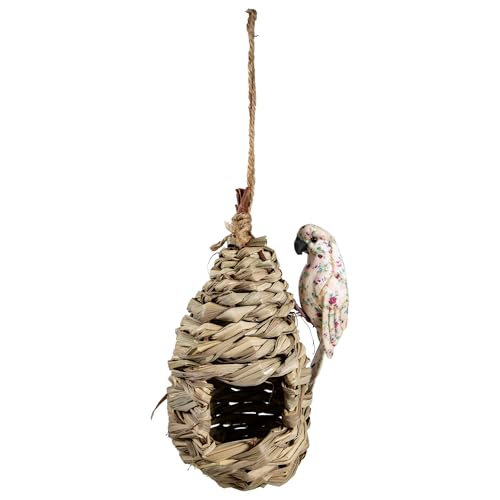 YCHTEWY Kolibrihäuser zum Aufhängen im Freien, natürliches Gras hängende Vogelhütte, handgewebtes Kolibri-Nest, großes Zaunkönig-Fink-Vogelhaus für Gartenfenster, Outdoor-Dekoration YCHTEWY Kolibrihäuser zum Aufhängen im Freien, natürliches Gras hängende Vogelhütte, handgewebtes Kolibri-Nest, großes Zaunkönig-Fink-Vogelhaus für Gartenfenster, Outdoor-Dekoration von YCHTEWY