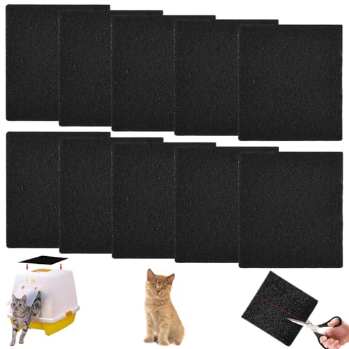 YCHYAN 10 Stück Aktivkohlefilter Katzenklo, 14 * 14cm Katzenklo mit Deckel Aktivkohlefilter, Aktivkohle Matte Geruchsfilter, Kann Auf Maß Geschnitten Werden, Geeignet für Kleine Haustiere YCHYAN 10 Stück Aktivkohlefilter Katzenklo, 14 * 14cm Katzenklo mit Deckel Aktivkohlefilter, Aktivkohle Matte Geruchsfilter, Kann Auf Maß Geschnitten Werden, Geeignet für Kleine Haustiere von YCHYAN