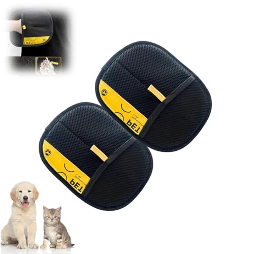 YCYATS Fell Magnet Handschuh, Antistatische Handschuhe für Tierhaare, Wiederverwendbare Fellpflegehandschuhe zum Waschen (2 Stück) von YCYATS