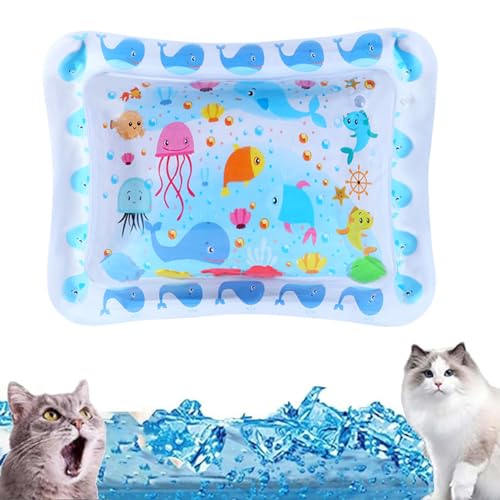 YCYATS Sensorische Wasserspielmatte Für Katzen, Verdickte Wassermatte Für Katzen, Pet Water Sensor Play Mat (Stil H) von YCYATS