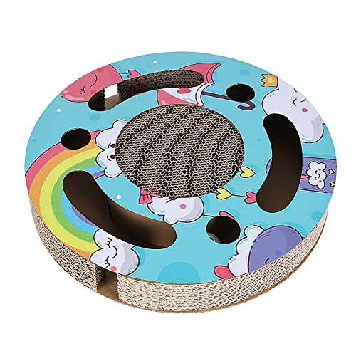 YCYUYK 2-in-1 Kratzspielzeug für Katzen, Katzenspielzeug, interaktives Training, Maus, Spielzeug, mit Ball, Farbe A YCYUYK 2-in-1 Kratzspielzeug für Katzen, Katzenspielzeug, interaktives Training, Maus, Spielzeug, mit Ball, Farbe A von YCYUYK