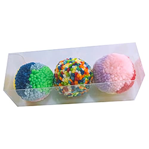 YCYUYK Cat's Favorite Chase Glitzer Ball Spielzeug Glitzernde Pom Pom Bälle - Leicht und klein einfach Pfote für Indoor Katzen Interaktiv Spielen Leise Ball Katzen Stil A von YCYUYK