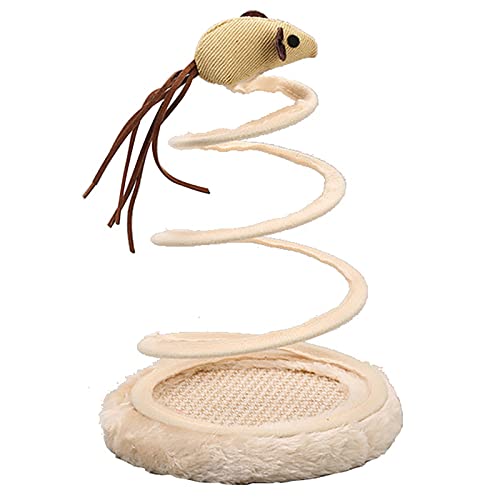 YCYUYK Interaktives Katzenspielzeug, Katze Plüschspielzeug mit Spiralfederplatte, Maus Interaktives Edelstahl Feder rotierende Katze kreatives Spielzeug zum Töten der Zeit und halten Sie fit Stil-A YCYUYK Interaktives Katzenspielzeug, Katze Plüschspielzeug mit Spiralfederplatte, Maus Interaktives Edelstahl Feder rotierende Katze kreatives Spielzeug zum Töten der Zeit und halten Sie fit Stil-A von YCYUYK
