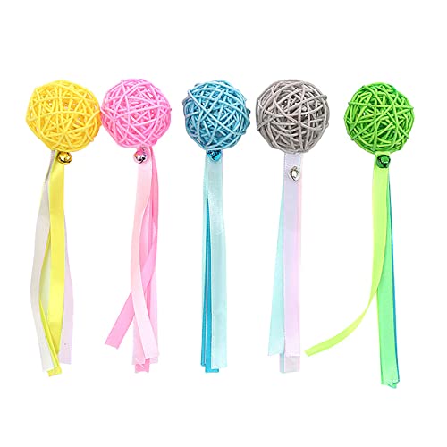YCYUYK Katze Katzenminze Bälle Spielzeug Band Quietschball mit Band Schwanz Bunte Takraw Katzenbälle, Kätzchen Reinigung Zähne Molar Tools Matatabi Katzen Kauspielzeug YCYUYK Katze Katzenminze Bälle Spielzeug Band Quietschball mit Band Schwanz Bunte Takraw Katzenbälle, Kätzchen Reinigung Zähne Molar Tools Matatabi Katzen Kauspielzeug von YCYUYK