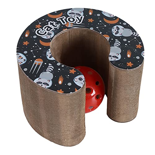 YCYUYK Katzenball Spielzeug, Faltbare Katzenballschiene, Magisches Organ Katzenkratzbrett Katzenspielzeug für Indoor Katzen Übung, Katzenkratzer Schwarz YCYUYK Katzenball Spielzeug, Faltbare Katzenballschiene, Magisches Organ Katzenkratzbrett Katzenspielzeug für Indoor Katzen Übung, Katzenkratzer Schwarz von YCYUYK