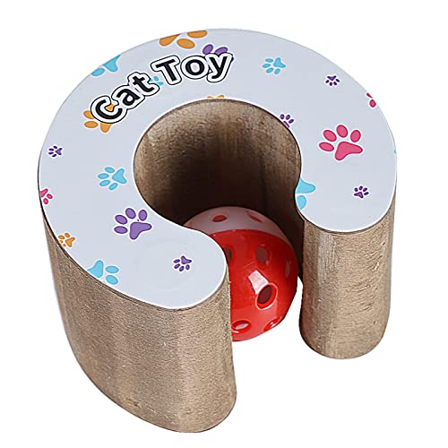 YCYUYK Katzenball Spielzeug, Faltbare Katzenballschiene, Magisches Organ Katzenkratzbrett Katzenspielzeug für Indoor Katzen Übung, Katzenkratzer Weiß YCYUYK Katzenball Spielzeug, Faltbare Katzenballschiene, Magisches Organ Katzenkratzbrett Katzenspielzeug für Indoor Katzen Übung, Katzenkratzer Weiß von YCYUYK