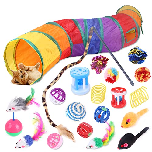 YCYUYK Katzenspielzeug Set Spiralfedern Sortiert Katzenbälle mit Glöckchen Knistern Pelz Katzenmaus Katzenspielzeug Variety Pack für Katzen Kätzchen Interaktives Set-9 YCYUYK Katzenspielzeug Set Spiralfedern Sortiert Katzenbälle mit Glöckchen Knistern Pelz Katzenmaus Katzenspielzeug Variety Pack für Katzen Kätzchen Interaktives Set-9 von YCYUYK