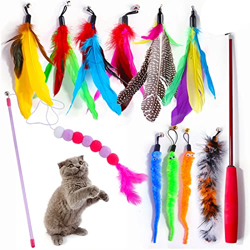 YCYUYK Katzenspielzeug Sortiert Set Langlebiges Interaktives Katzenspielzeug, Katzenstab, Glockenball, Maus Frühling Katzentunnel, Variety Pack für Kitty Baumwollball Kätzchen Spielzeug Combo Set-28 YCYUYK Katzenspielzeug Sortiert Set Langlebiges Interaktives Katzenspielzeug, Katzenstab, Glockenball, Maus Frühling Katzentunnel, Variety Pack für Kitty Baumwollball Kätzchen Spielzeug Combo Set-28 von YCYUYK