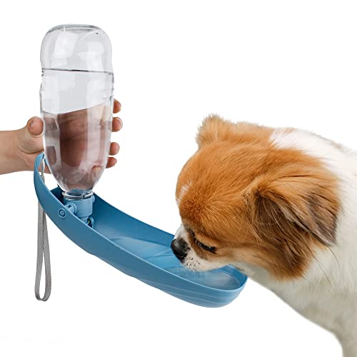 Auslaufsichere Haustier Wasserflasche, Tragbare Haustier Wasserflasche, Tragbare Faltbar Haustier Wasserflasche, Faltbare Trinkflasche Hunde für Unterwegs, Hundetrinkflasche für Outdoor-Aktivitäten von YDDZ