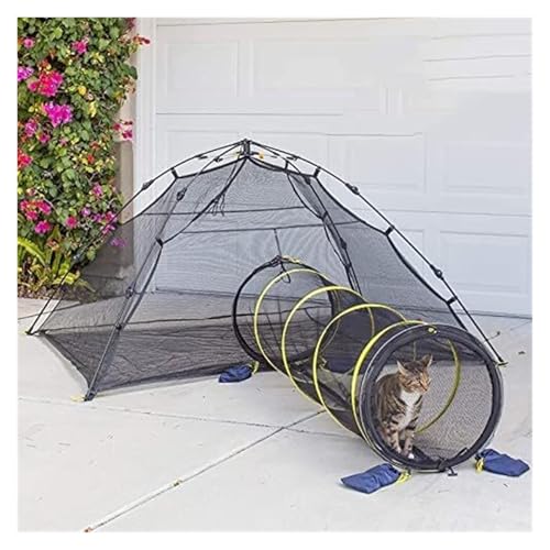 Kleiner Freilaufstall für Haustiere, Freigehege, Katzenzelt, 6 in 1, tragbares Katzenzelt mit Tunnel, faltbar, für Haustiere, Spielzelte, Pop-Up, Visual Mesh House F Kleiner Freilaufstall für Haustiere, Freigehege, Katzenzelt, 6 in 1, tragbares Katzenzelt mit Tunnel, faltbar, für Haustiere, Spielzelte, Pop-Up, Visual Mesh House F von YDHSIKK