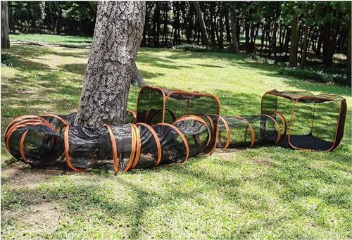 Kleiner Laufstall für Tiere im Freien, Freigehege für Katzen, 6 in 1, faltbares Katzenzelt mit Tunnel für Katzen, DIY-Design, Käfig für Katzen, vielseitig und einklappbar, perfekt für Katzen und Kleiner Laufstall für Tiere im Freien, Freigehege für Katzen, 6 in 1, faltbares Katzenzelt mit Tunnel für Katzen, DIY-Design, Käfig für Katzen, vielseitig und einklappbar, perfekt für Katzen und von YDHSIKK