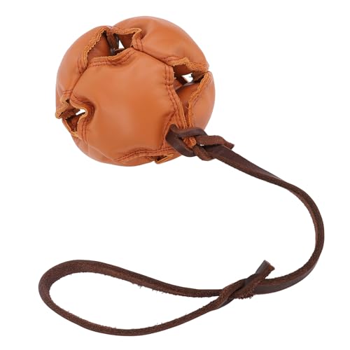 YDRCESMI Hundetraining Ball auf Seilleder Hundeball für kleine mittelgroße Hunde Übung und Belohnung Ball, um Energie freizusetzen, das Interaktive Spielzeug für das Interaktive (Dunkelbraun) von YDRCESMI