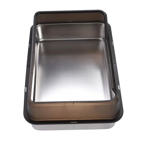 Ydrcesmi Edelstahlkatze Katzentoilette mit Deckel extra großer geschlossener Kitty Müllbox Hochseitig Antispritzer Geruchskontrolle leicht zu reinigen für Katzen und Haustiere (Schwarz) von YDRCESMI