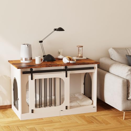 YDTOP Hundekäfig Möbel 100cm mit Schiebetüren, Hundebox für Zuhause, Moderne Hundehütte Innenbereich mit 3 Türen für Kleine Mittlere Hunde, Weiß YDTOP Hundekäfig Möbel 100cm mit Schiebetüren, Hundebox für Zuhause, Moderne Hundehütte Innenbereich mit 3 Türen für Kleine Mittlere Hunde, Weiß von YDTOP