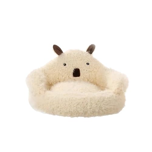 YDYAENIO Bettkatzen for den Winter Warme Häuser und Lebensräume Hauszubehör Kätzchenkissen Betten Hundewelpenzubehör Haustierbedarf Matte(White Sofa,L) von YDYAENIO