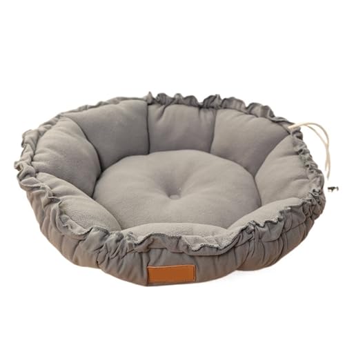 YDYAENIO Doppelseitiger Kordelzug, kreative, weiche und warme Katzenbettmatratze, waschbar, saisonales Universal-Hundezubehör for Haustiere(Dark Gray,M 55 55 3) von YDYAENIO