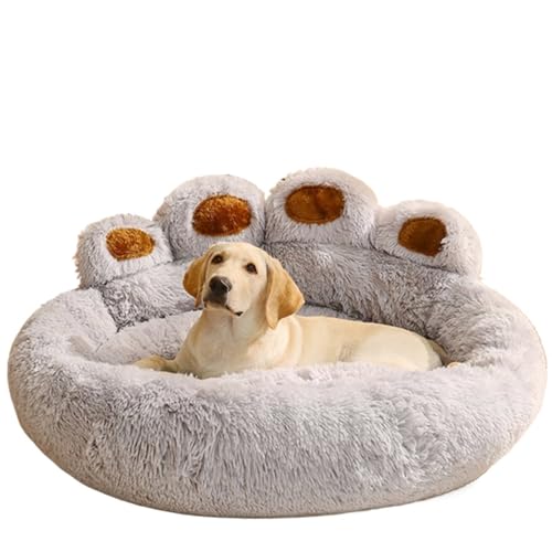 YDYAENIO Flauschiges Hundebett aus Plüsch, Zwingerzubehör, Haustierprodukte, große Hunde, Betten, Bettwäsche, Sofa, Korb, kleine Matte, Katzen, großes Kissen, Welpen(Light Gery,90cm) von YDYAENIO