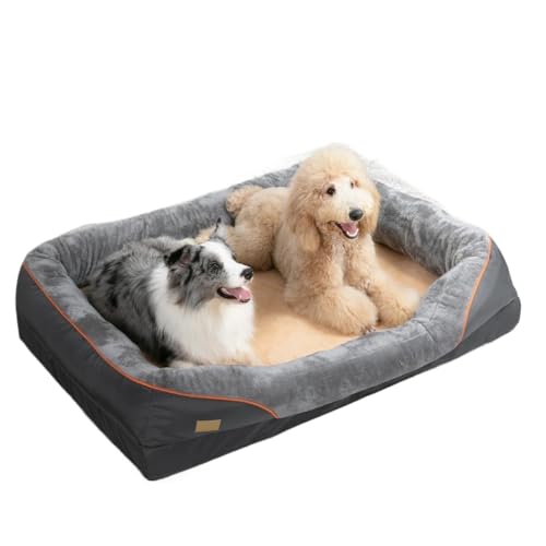 YDYAENIO Großes Hundebett, weich, bequem, warm, Fleece, abnehmbar, waschbar, Bezug for Haustiere, wasserdicht(2XL) von YDYAENIO