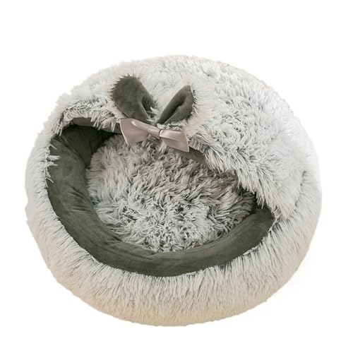 YDYAENIO Haustierbett, superweich, waschbar, Plüsch, Zwinger, Tiefe Schlafstreu, Matte, Haus, Sofa, Anzüge for Chihuahua-Katzen, Heimkorb(Grey,65cm) von YDYAENIO