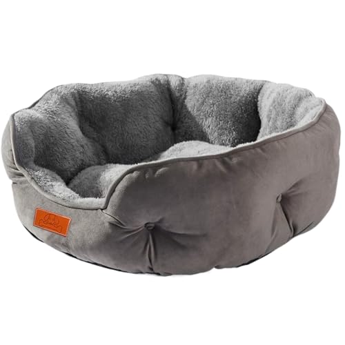 YDYAENIO Haustierbett for kleine und große Haustiere, weich, waschbar, rutschfeste Unterseite, wasserabweisend, grau, 50 cm(Gray) von YDYAENIO