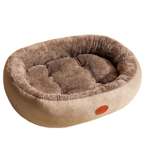 YDYAENIO Hundebett, waschbar, Zwinger, Vier-Jahreszeiten-Haustier, großes Sofa Plus Dickes Samt-Tiefschlafkissen, Welpenmatte for kleine Hunde(Grey,XL) von YDYAENIO